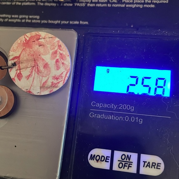 1.5” double tan white pink cork style stud earrings - Picture 12 of 12